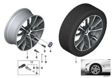 Л/с диск BMW турбинный дизайн 402 - 19'' для BMW F31 316d N47N (схема запасных частей)