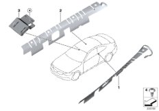Детали антенны радиоприемника для BMW F33 425d N47S1 (схема запасных частей)