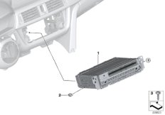 Базовое головное устройство Media для BMW F48 X1 20dX B47 (схема запасных частей)