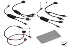 Переходный кабель Apple iPod / iPhone для MINI R56N One 55kW N16 (схема запасных частей)
