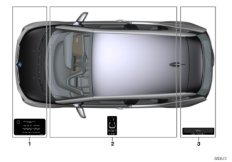Различные шильдики для BMW I01N i3s 94Ah IB1 (схема запасных частей)