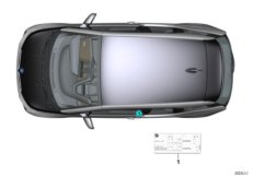 Шильдик "Reifendruck" для BMW I01N i3s 94Ah Rex XB4 (схема запасных частей)