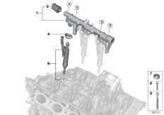 Топл.маг.выс.давления/форсунка для BMW F23 218i B38 (схема запасных частей)