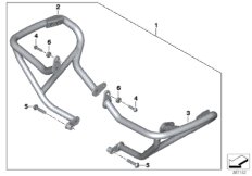 дуга защиты двигателя для BMW K50 R 1200 GS (0A01, 0A11) 0 (схема запасных частей)