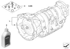 АКПП A5S390R - полноприв. для BMW E83 X3 3.0i M54 (схема запасных частей)