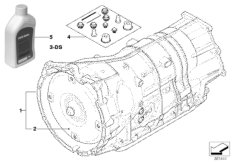 АКПП GA6HP19Z - привод на все колеса для BMW E83 X3 3.0d M57N2 (схема запасных частей)