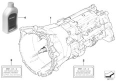 МКПП GS6X37BZ/DZ - привод на все колеса для BMW E83N X3 2.5si N52N (схема запасных частей)