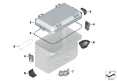 Детали алюминиевого чемодана для BMW K72 F 800 GS 13 (0B02, 0B12) 0 (схема запасных частей)