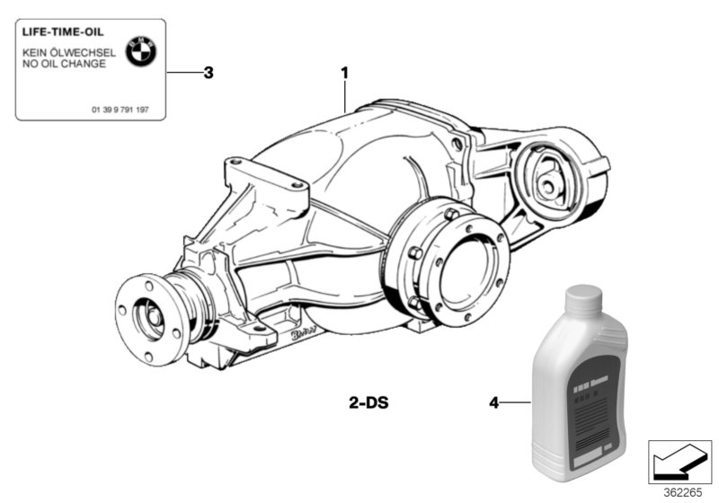 редуктор главной передачи для BMW Z3 Z3 2.0 M52 (схема запчастей)