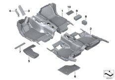 облицовка днища для BMW RR6 Dawn N74R (схема запасных частей)