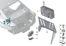 Усилитель/кронштейн для BMW F15 X5 25dX N47S1 (схема запасных частей)