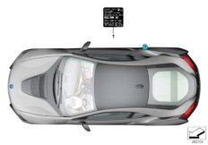 Шильдик с данными о топливе для BMW I12 i8 B38 (схема запасных частей)