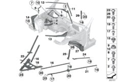 Элемент усиления кузова для BMW MOSP M235i Racing N55 (схема запасных частей)