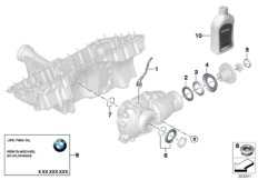 Детали главной передачи переднего моста для BMW F85 X5 M S63R (схема запасных частей)