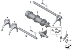 Внутренние элементы механизма ПП для MOTO K61 K 1600 Bagger (0F51, 0F53) 0 (схема запасных частей)