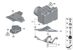 Гидроагрегат DXC/крепление/датчики для BMW E84 X1 28iX N20 (схема запасных частей)