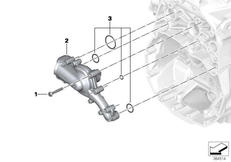 Насос охлаждающей жидкости для BMW K52 R 1250 RT 19 (0J61, 0J63) 0 (схема запчастей)