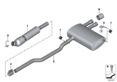 Система выпуска ОГ Зд для MINI F57 JCW B48 (схема запасных частей)