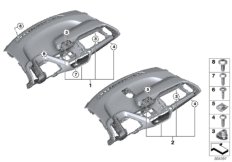 облицовка панели приборов для BMW I01 i3 60Ah IB1 (схема запасных частей)
