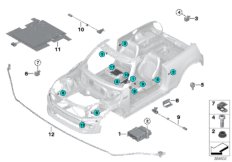 Электрические детали НПБ для BMW F54N Cooper SD ALL4 B47D (схема запасных частей)