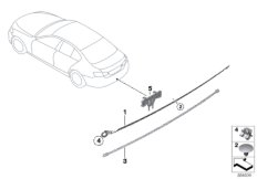 Провод датчика Smart Opener для BMW F01N 740i N55 (схема запасных частей)