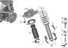 Детали амортизационной стойки Зд для BMW I01 i3 94Ah IB1 (схема запасных частей)