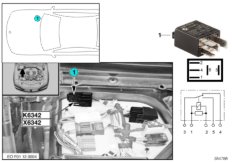 Реле клапана управления кол-вом K6342 для BMW F07N 550iX 4.0 N63N (схема запасных частей)