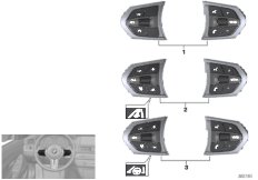 Переключатель м/ф рул.колеса M-Sport для BMW F07N 550iX 4.4 N63N (схема запасных частей)