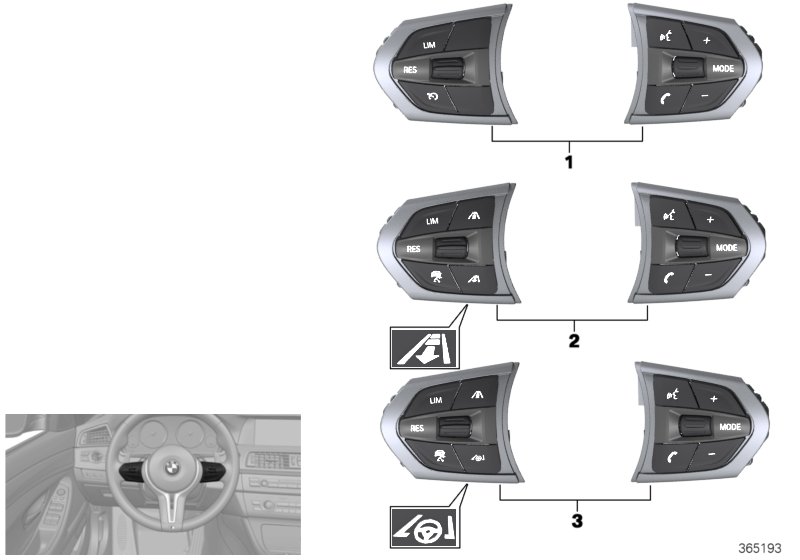 Переключатель м/ф рул.колеса M-Sport для BMW F12N 640i N55 (схема запчастей)