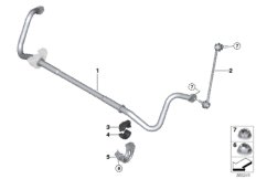 Стабилизатор Пд для BMW F83 M4 S55 (схема запасных частей)