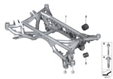 балка заднего моста для BMW F82 M4 GTS S55 (схема запасных частей)