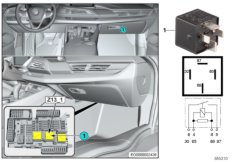 Реле контакта 30B Z13_1 для BMW I12 i8 B38 (схема запасных частей)