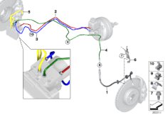 Трубопровод тормозного привода Пд для BMW I12N i8 B38X (схема запасных частей)