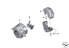 Блок рулевых переключателей, шина LIN для BMW K17 C evolution (0C03) 0 (схема запасных частей)