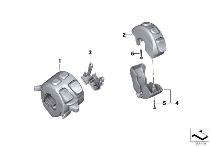 Блок рулевых переключателей, шина LIN для MOTO K17 C evolution (0C03) 0 (схема запчастей)
