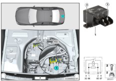 Реле электровентилятора двигателя K5 для BMW F12 M6 S63N (схема запасных частей)