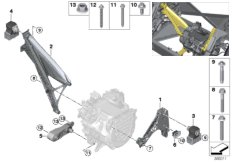 Подвеска двигателя и коробки передач для BMW I01 i3 94Ah IB1 (схема запасных частей)