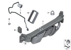 Тягово-сцепн.устр-во откидное электрич. для BMW F25 X3 30dX N57N (схема запасных частей)