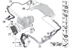 Сист.охлажд.турбонагн. / надд.воздуха для BMW F16 X6 M50dX N57X (схема запасных частей)