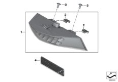 Блок задних фонарей / отражатель для MOTO K17 C evolution (0C03) 0 (схема запасных частей)
