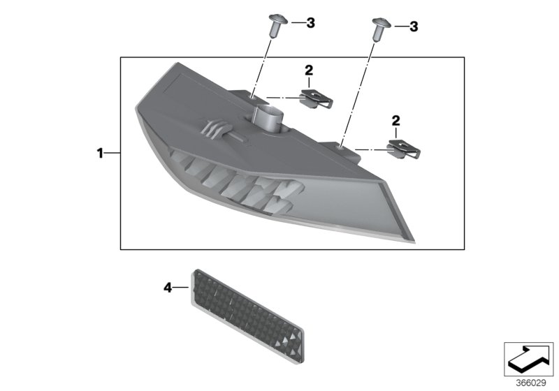 Блок задних фонарей / отражатель для MOTO K17 C evolution (0C03) 0 (схема запчастей)