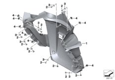 Щиток радиатора для MOTO K17 C evolution (0C03) 0 (схема запасных частей)