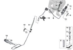Привод управления сцеплением для BMW F39 X2 18dX B47B (схема запасных частей)