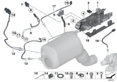 Датчики саж. фильтра/дополн.элементы для BMW F07 535dX N57Z (схема запасных частей)