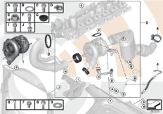 Turbo compressore - Ricambi Usati для BMW E46 330Cd M57N (схема запасных частей)