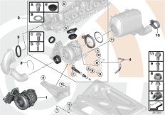 Turbo compressore - Ricambi Usati для BMW E46 318d M47N (схема запасных частей)