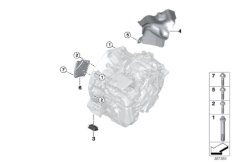Крепление/дополнит.элементы КПП для BMW I12N i8 B38X (схема запасных частей)