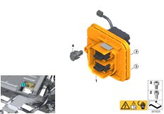 Разъем высоковольтного накопителя для BMW I01N i3s 94Ah Rex XB4 (схема запасных частей)