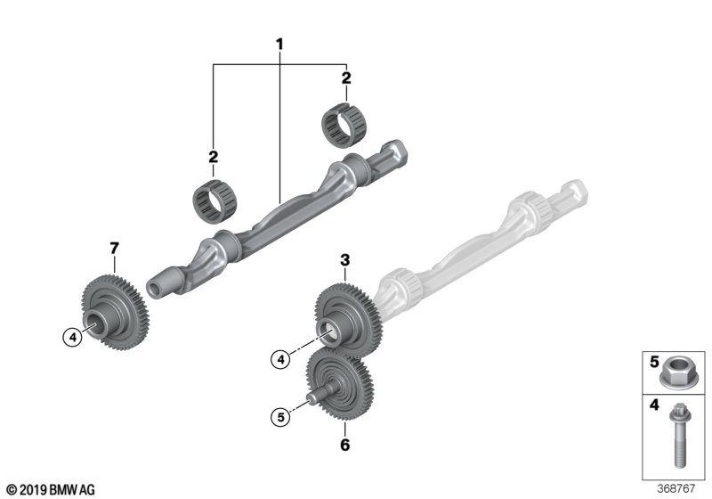 Балансир кривошипно-шатунного механизма для BMW F32 430i B48 (схема запчастей)