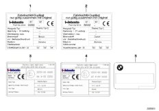 Шильдик "Автономная система отопления" для BMW E91 320d N47 (схема запасных частей)